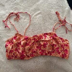 motel rocks cropped bra tropical top